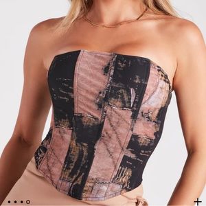 Strapless corset top